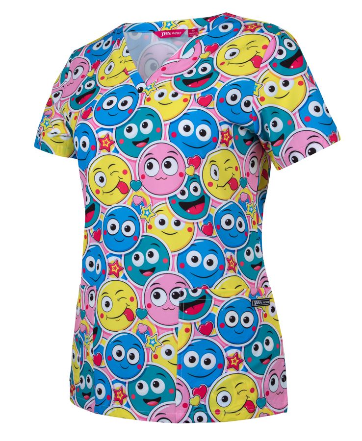 Printed Scrub Top - 4STP1