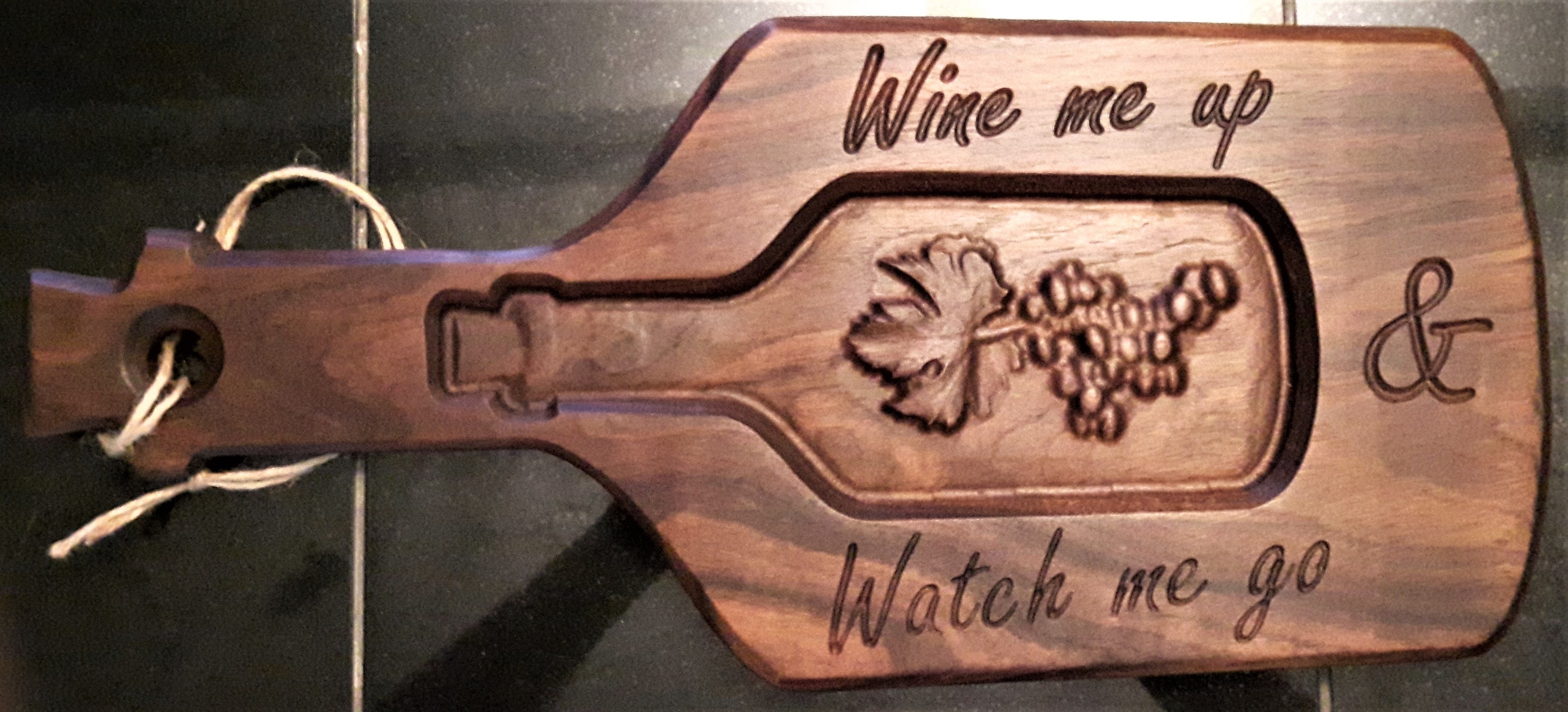 Cutting Board,  wine, custom carved cutting board,Campbell river BC, Vancouver island BC, Vancouver BC, Victoria BC, British Columbia,Alberta