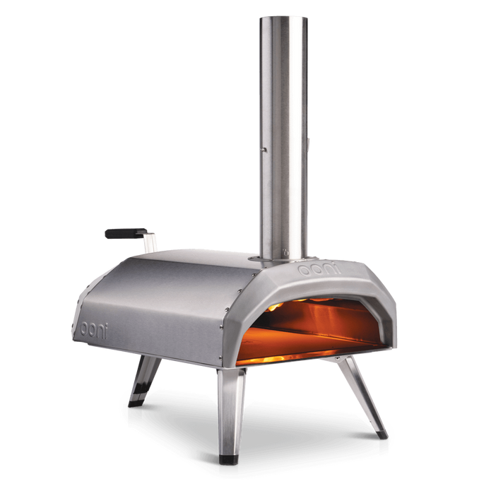 Ooni Karu 12 Multi-Fuel Pizza Oven
•	Multiple fuel options for maximum cooking flexibility
•	Fire up with wood or charcoal right out of the box, or with gas with the Ooni Gas Burner (sold separately).
•	Reaches 950°F (500°C) in 15 minutes, for fresh stone-baked pizza in just 60 seconds.
•	Portable at just 26.4lb (12kg), with all the power of a large pizza oven
