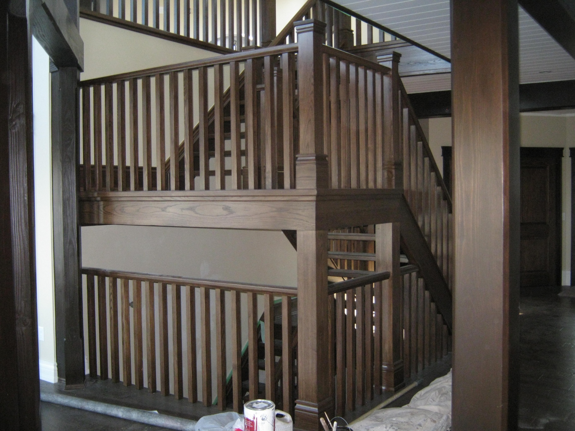 Wooden railing