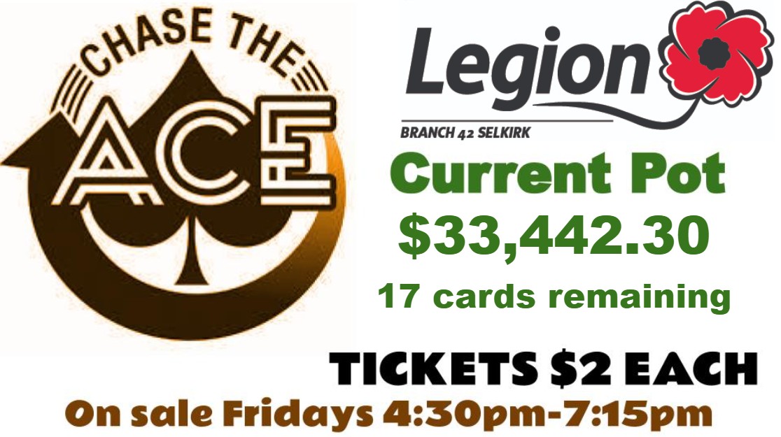 Starting pot Friday, April 10. Ravin Band on the stage at 7:30.