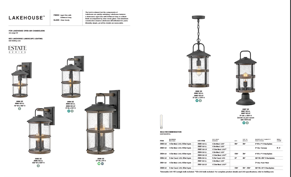534 LakeHouse
Available in Aged Zinc and Black