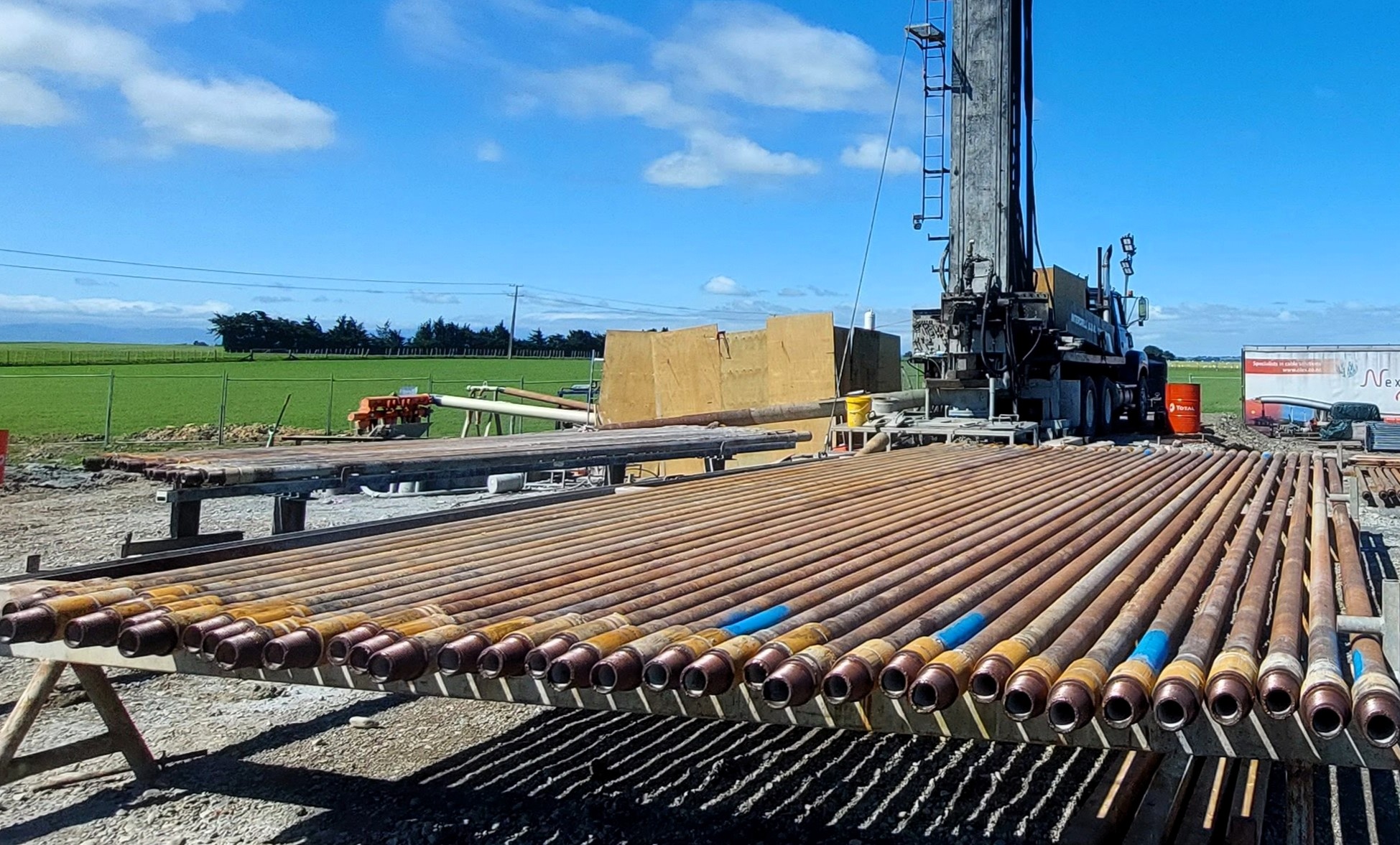 Hydrogeoex fieldwork: groundwater bore drilling in Manawatū