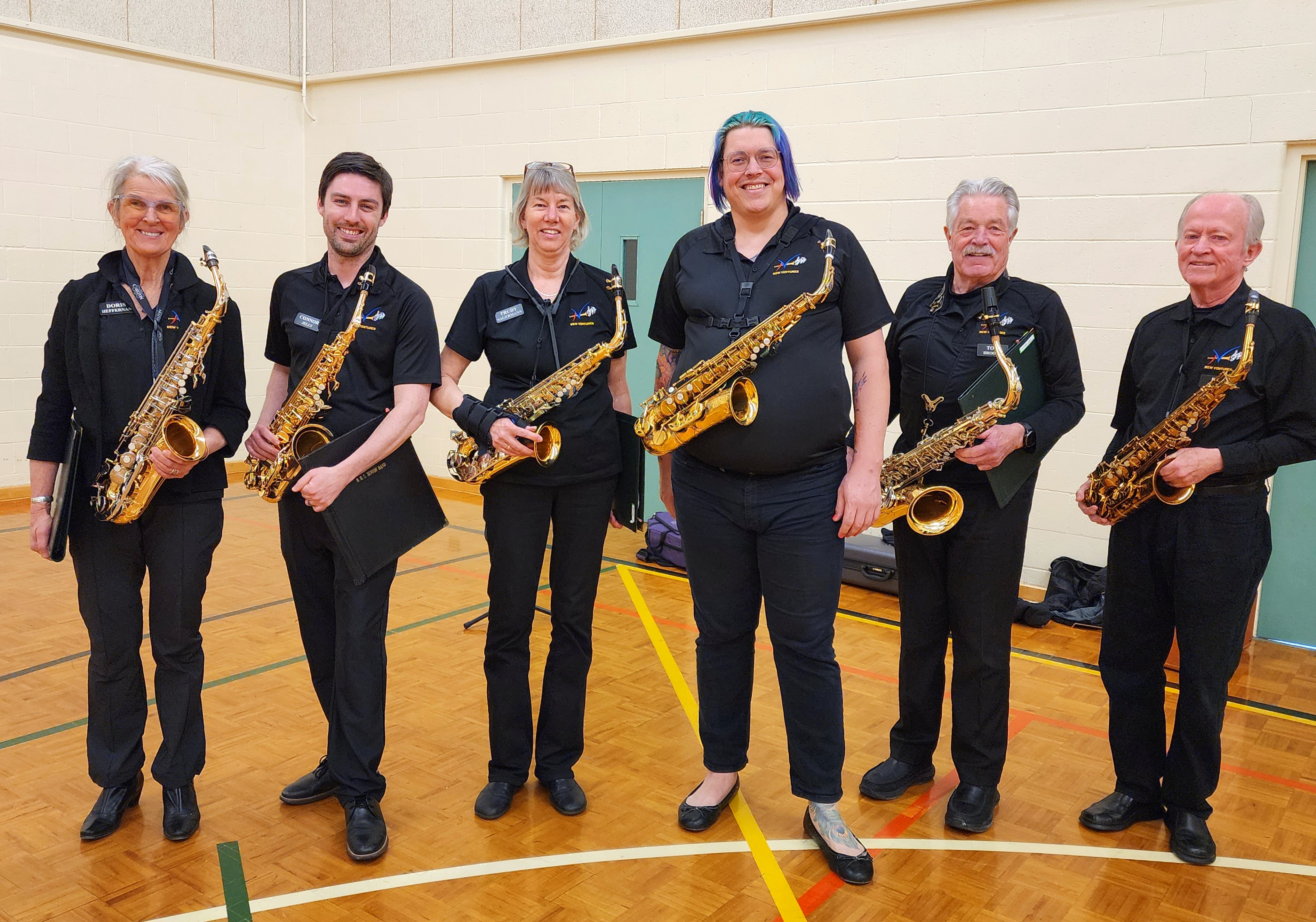 Saxophone section of the New Ventures Band at FBC Baptist Church Cobourg Ontario April 2025
