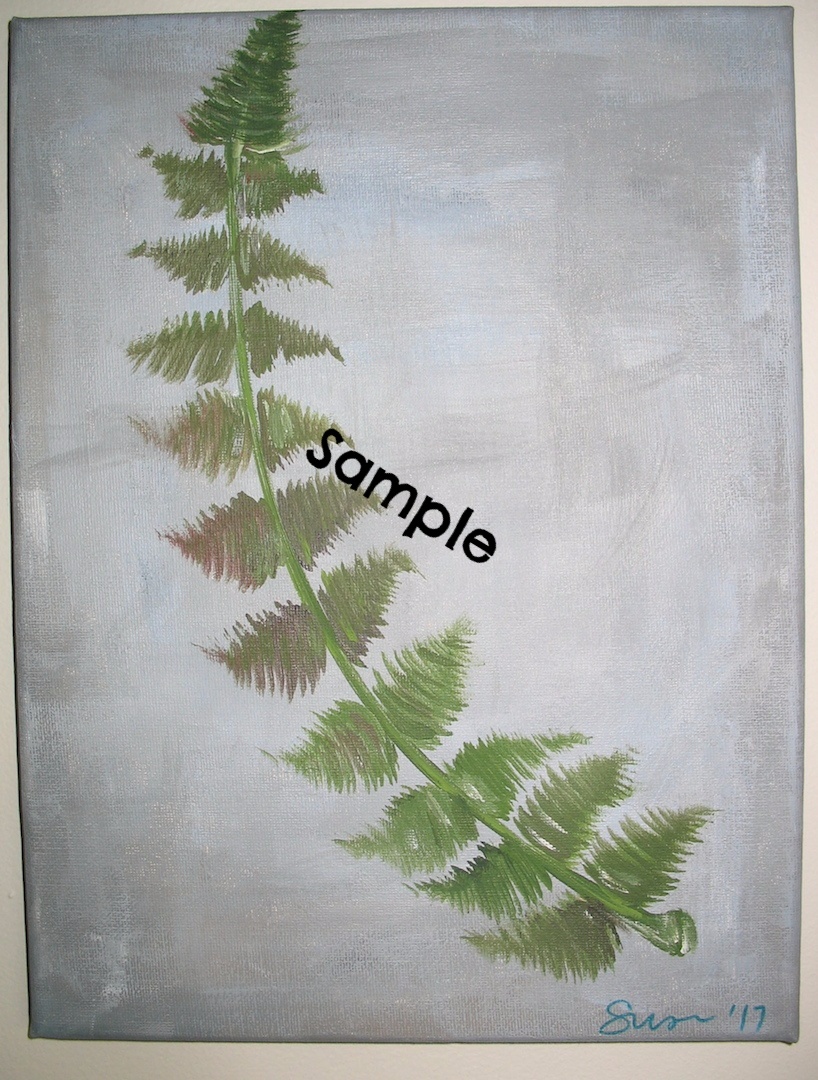 Fern Frond 8 x 10 Acrylic