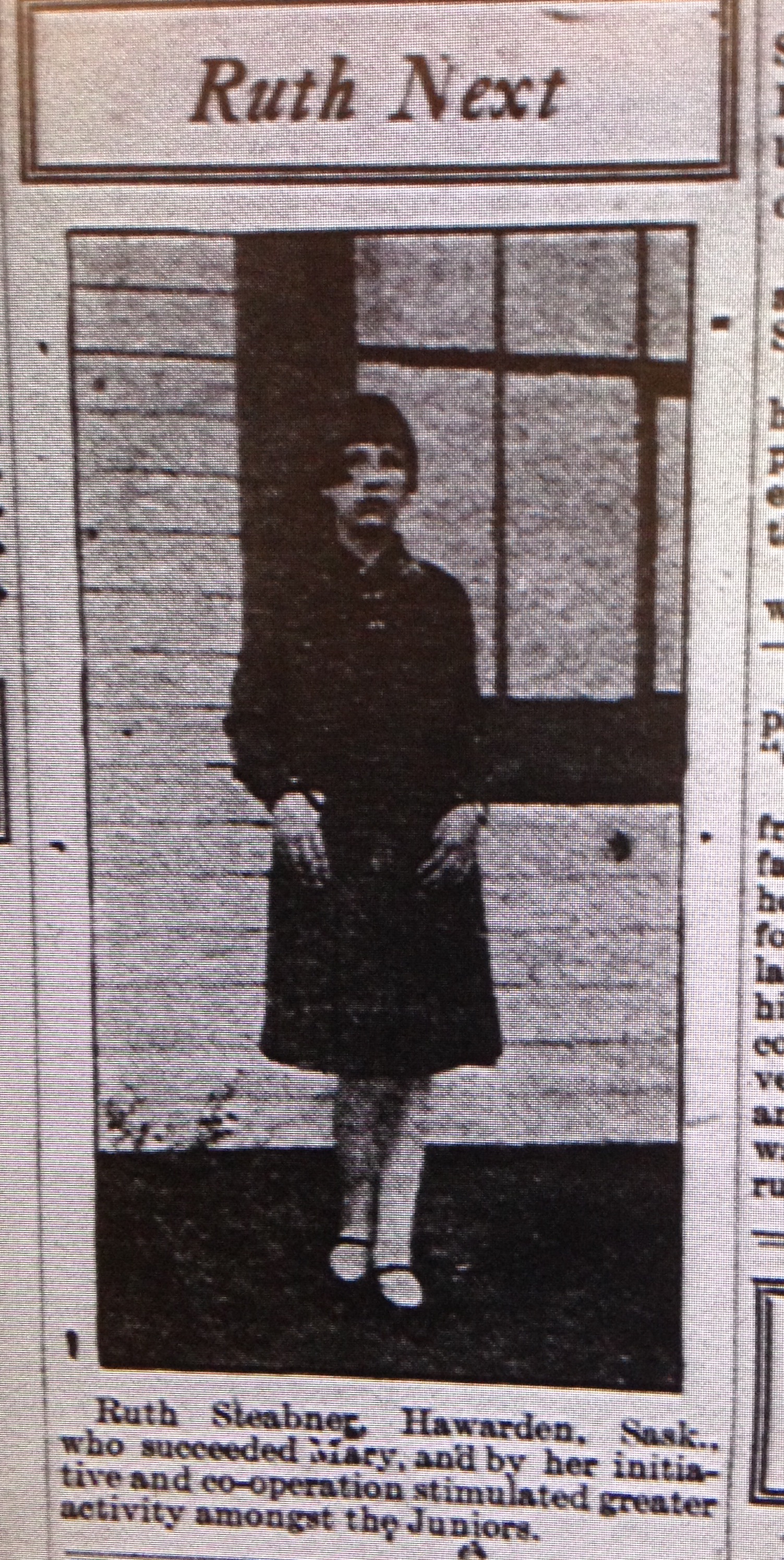 Ruth Steabner, 2nd Leader, September 1927