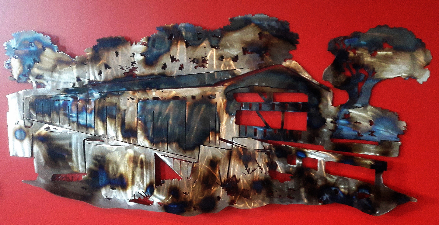 Metal Art, Wooden Bridge, Campbell river BC, Vancouver island BC, Vancouver BC, Victoria BC, British Columbia,Alberta