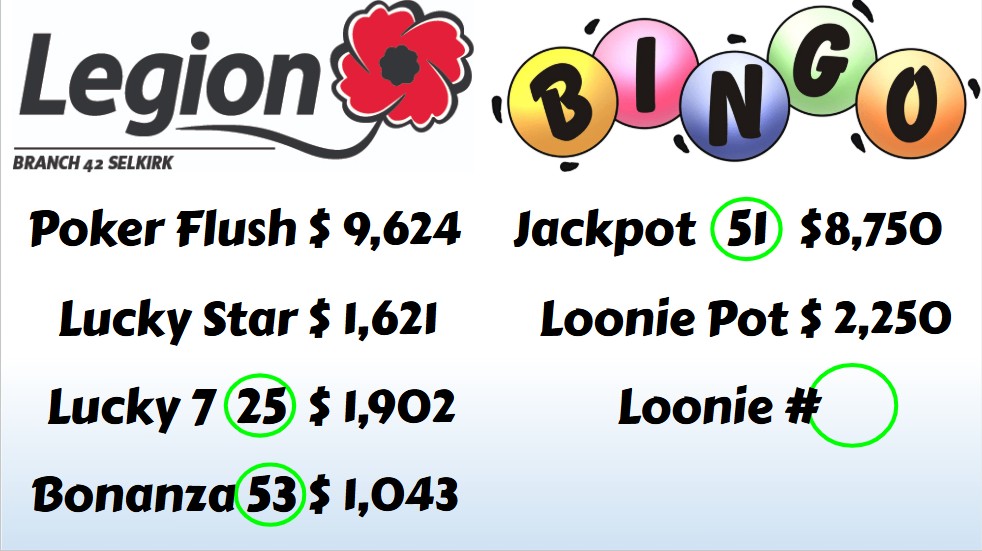 Starting pots for Saturday, April 4. Early-bird games start at 1pm.