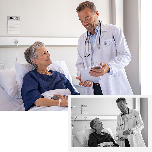 happy patient with doctor