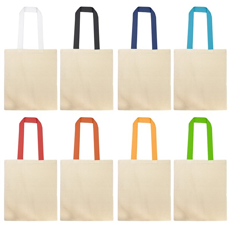 Cotton Tote Coloured Handle