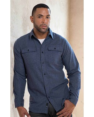 Burnside Mens Solid Flannel Shirt