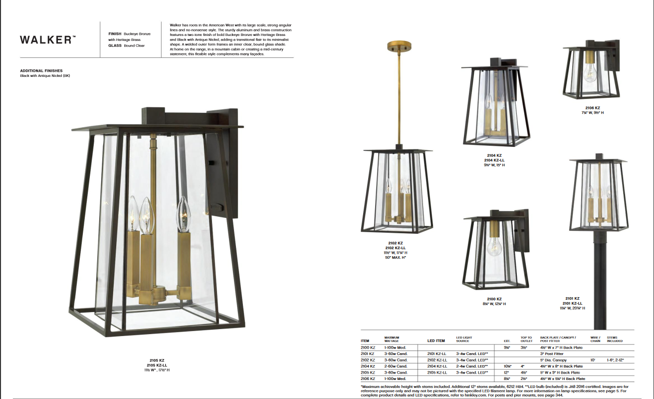 534 Walker Collection
Available in Black or Buckeye Bronze
Starting at
Regular Price $555.99
On Sale $499.99