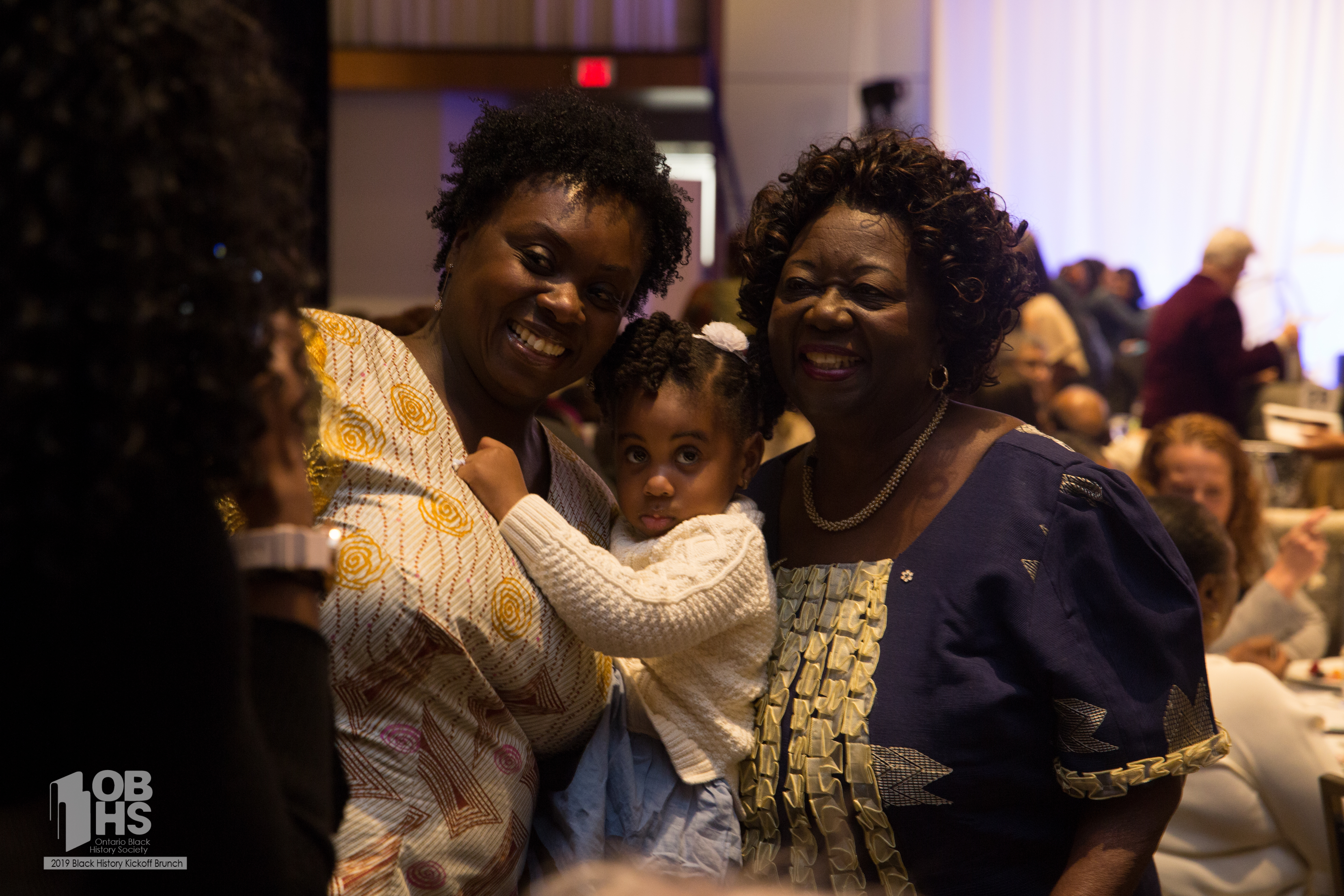 Hon. Jean Augustine (R) with Felicia and daughter - photo by www.sayhilondon.com
