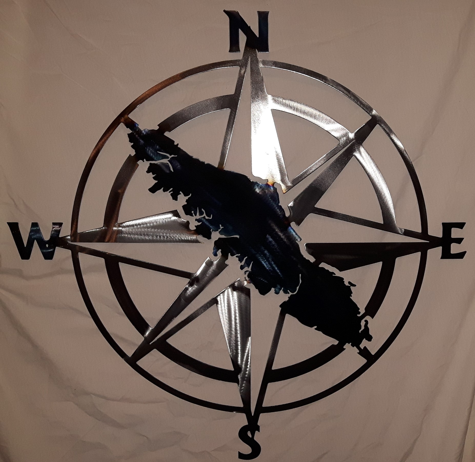 Metal art, Nautical compass, Campbell river BC, Vancouver island BC, Vancouver BC, Victoria BC, British Columbia,Alberta