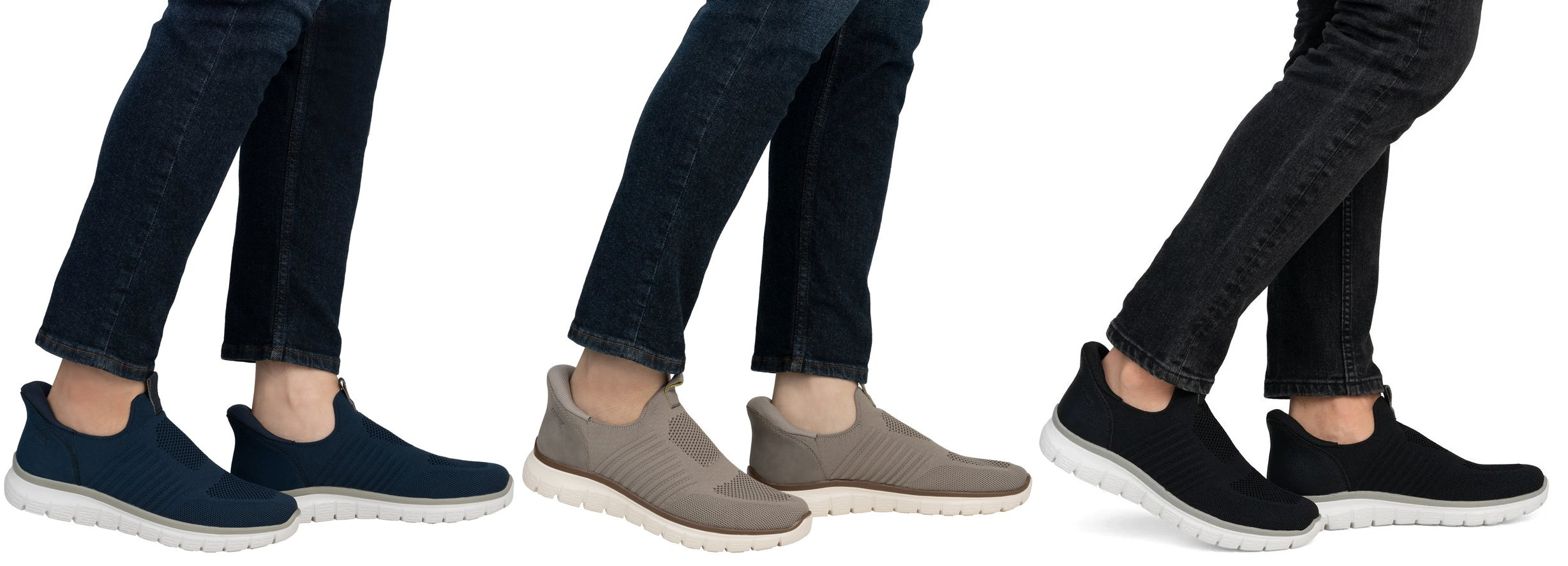 Ready2GO! These men's Rieker slippers are super casual and totally comfortable. The elastic band and elastic shaft collar make this model particularly easy to put on and take off. The flexible and ultra light sole has grip and the extra soft cover sole is another plus. Moreover, the comfort width G 1/2 offers your feet more freedom of movement in the forefoot area. Ready2GO: thanks to the slip-on feature, the shoe can be put on super quickly without a shoehorn. Your best buddies for the new season! blue, beige and black. ON SALE NOW...