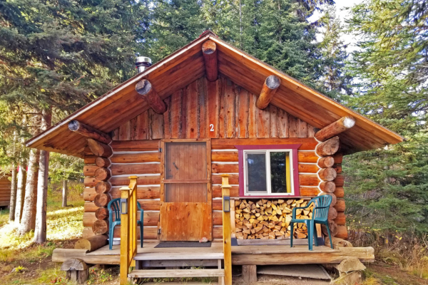 Log Wood Cabin With Small Window